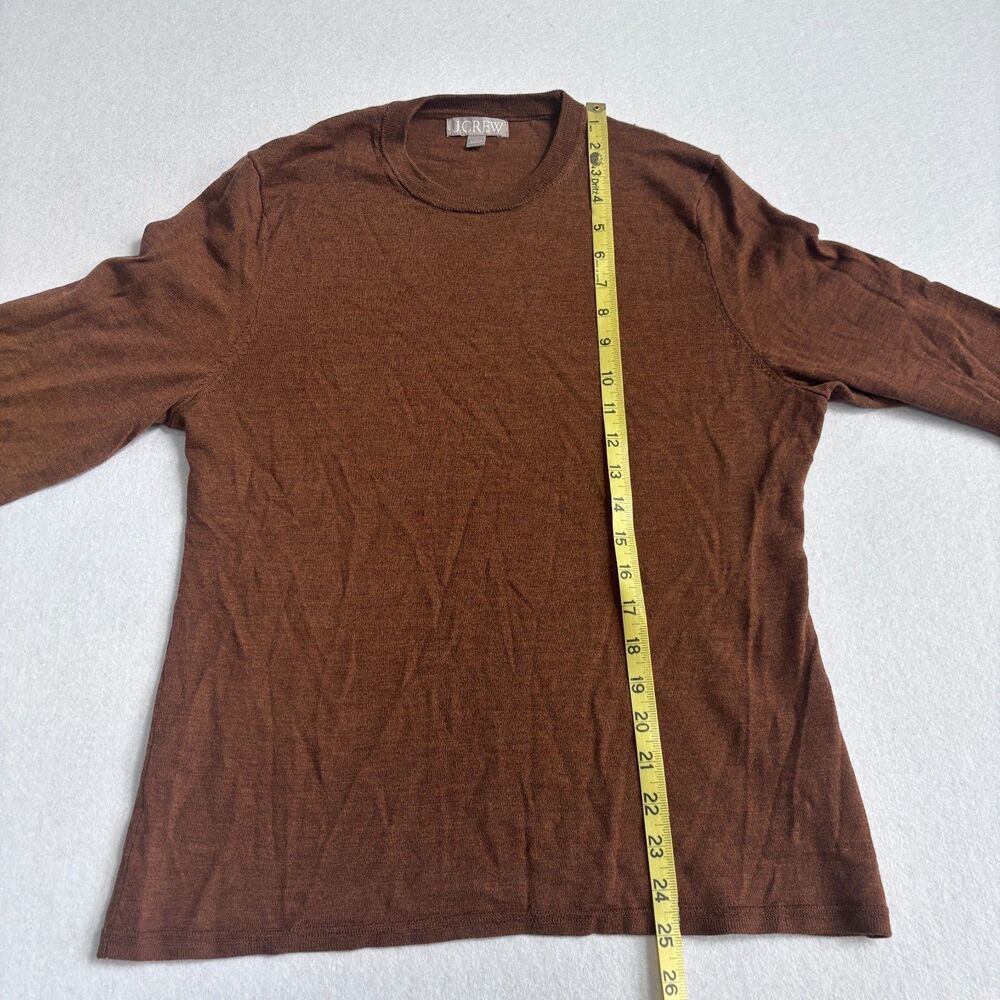 J. Crew Merino Wool Crew Neck Sweater Women's XL Light Brown Lightweight Casual - Picture 7 of 8